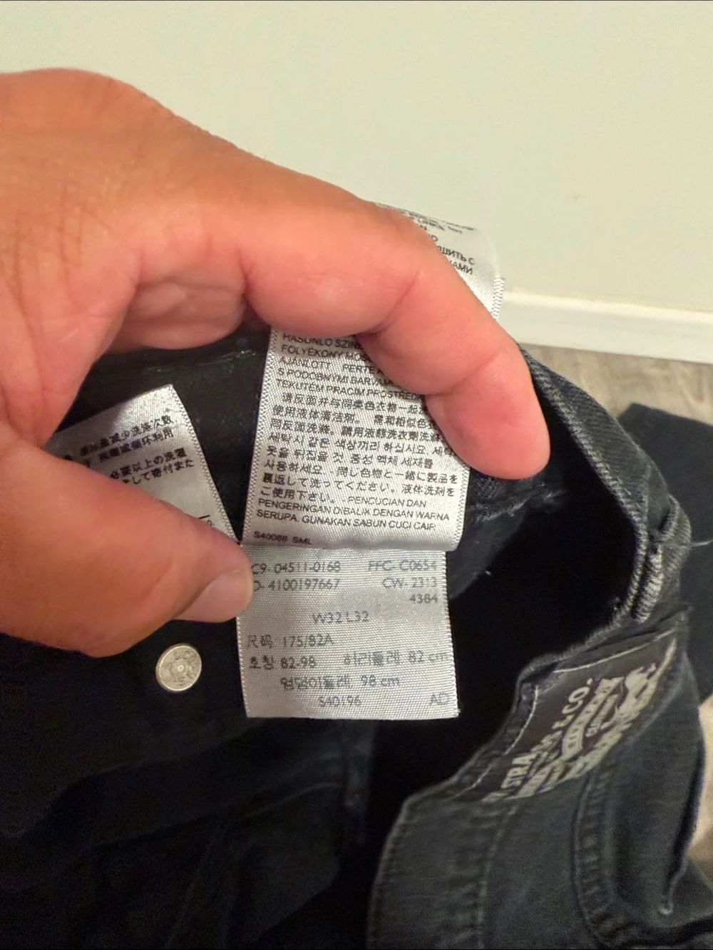 Levi's Black Denim Jeans with Leather Brand Patch